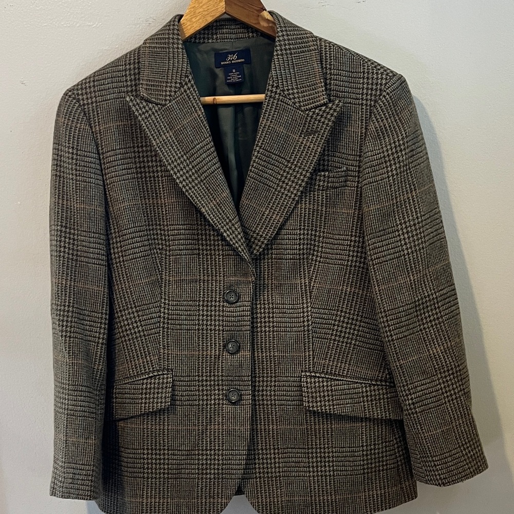 Brooks Brothers Plaid Blazer dark academia vibes - Picture 4 of 6